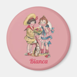 BIANCA ~ VINTAG ~ Kinder Kanincheneier ~ Magnet