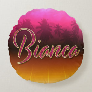 Bianca Vorname Name golden pink Kissen