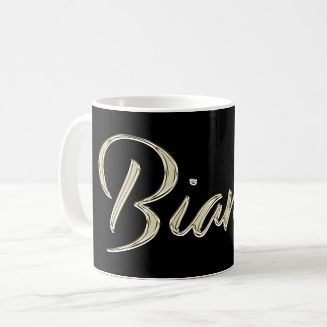 Bianca white gold Handwriting Tasse Kaffeetasse (Vorderseite Links)