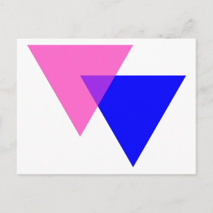 Biangle Bisexueller Stolz Postkarte
