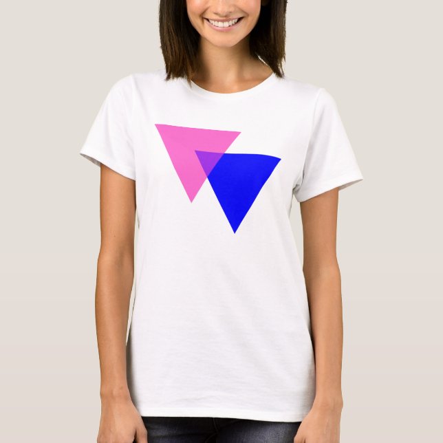Biangle Bisexueller Stolz T-Shirt (Vorderseite)