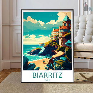 Biarritz Druck Biarritz Home Decor Stadtansicht Ku Poster