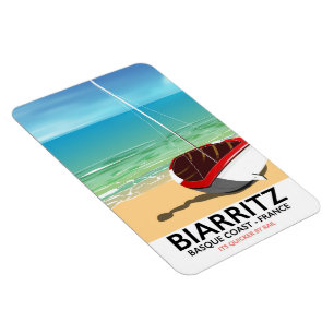 Biarritz France Beach Reiseplakat Magnet