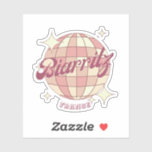 Biarritz France Retro Vintages Party rosa Aufkleber<br><div class="desc">Biarritz France,  Retro Vintag Design mit einer Diskothek in Rosa und Aprikosenpfirsichfarben. Dieser schöne Aufkleber ist ein perfektes Geschenk,  Andenken oder Dekorelement für Biarritz Bewohner,  Besucher,  Touristen oder Fans.</div>