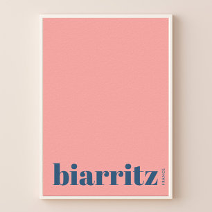Biarritz Frankreich modernes Stadtplakat Poster