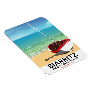 Biarritz Frankreich Strand Reiseplakat Magnet