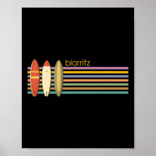 Biarritz Surfen Frankreich Französischer Surfer 70 Poster