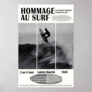 Biarritz Surfing-Ausstellungsposter 1989 Surfen Poster