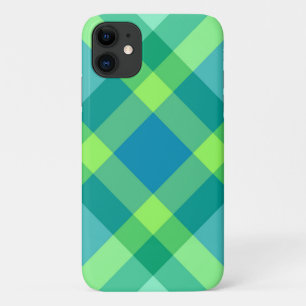 Bias-Karo im Mid-Century-Stil, Jade-Grün & Türkis Case-Mate iPhone Hülle
