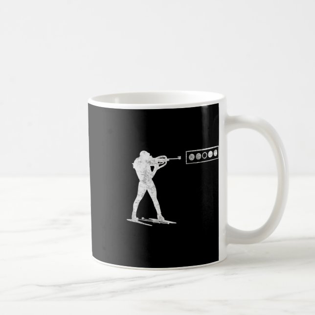 Biathlet am Shooting Range Kaffeetasse (Rechts)