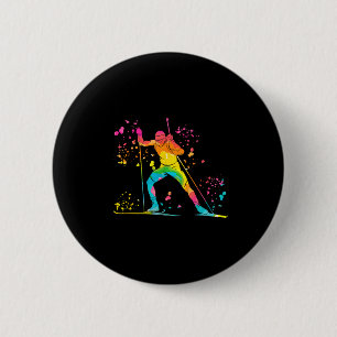 Biathlet nordischer Skilanglauf Biathlon Button