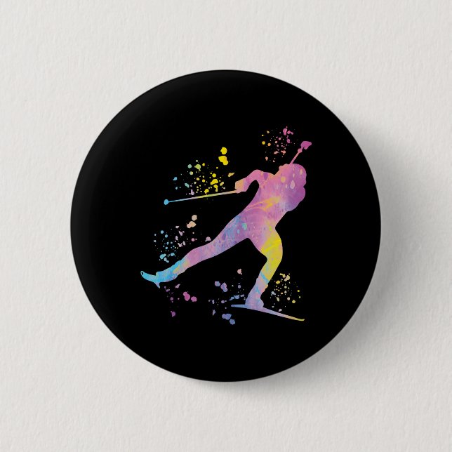 Biathlet Skilanglauf Biathlon _1  Button (Vorderseite)