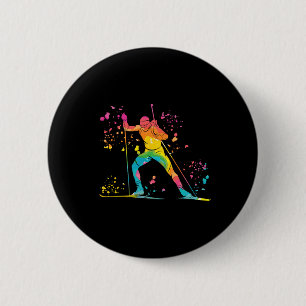 Biathlet Skilanglauf Biathlon 9 Button