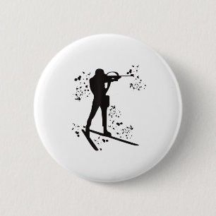 Biathlet Skilanglauf Biathlon  Button