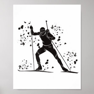 Biathlet Skilanglauf Biathlon  Poster