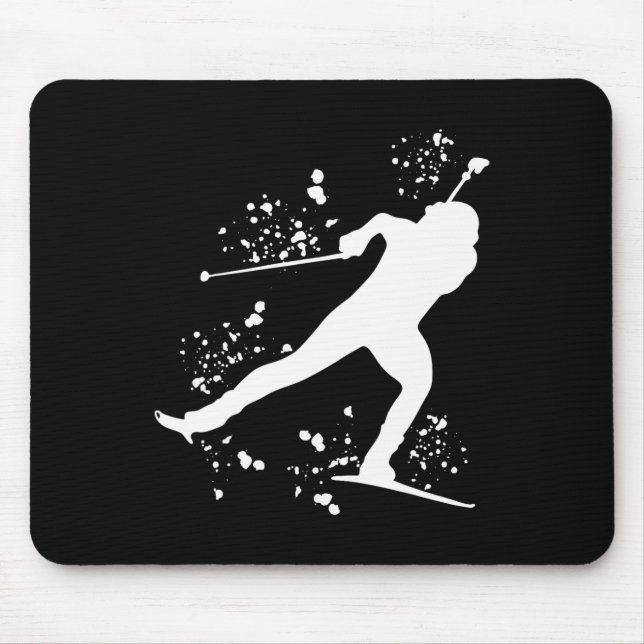 Biathlete Nordic Ski Biathlon 6 Mousepad (Vorne)