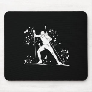Biathlete Nordic Ski Biathlon 9 Mousepad