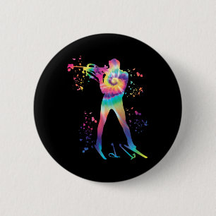 Biathlete Nordic Ski Biathlon Button
