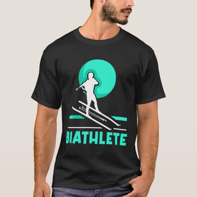 Biathlete Sportaktivitäten Biathlon T-Shirt (Vorderseite)
