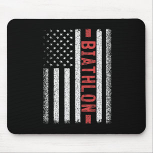 Biathlon American Flag 4. Juli Biathlon Runner Mousepad