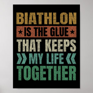 Biathlon Behalte mein Leben zusammen Biathlete Spo Poster
