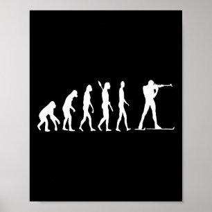 Biathlon Biathlete Evolution Skifahren Sport Poster