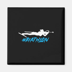 Biathlon Biathlete Langlaufloipen Zielort Magnet
