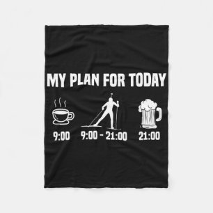 Biathlon Biathlete Plan Heute Kaffee Bier Skifahre Fleecedecke