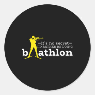 Biathlon Biathlete Skifahren für Männer Frauen K Runder Aufkleber