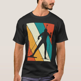 Biathlon Biathlete Target Skiing Retro Vintage T-Shirt