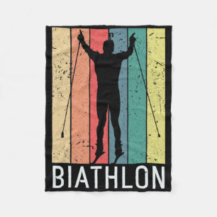 Biathlon Biathlete Wintersport Langlaufski Fleecedecke