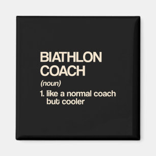 Biathlon Coach Definition Funny Biathlete Spaß Magnet