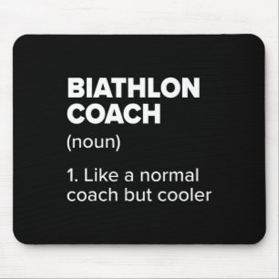 Biathlon Coach Definition Sonniges Biathlete Spaß Mousepad