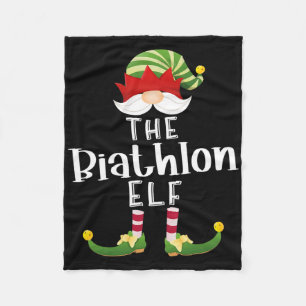 Biathlon Elf Gruppe Weihnachten Funny Pajama Party Fleecedecke