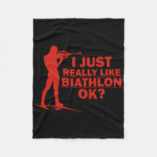 Biathlon Funny Pagnale Lage Biathlete Shows S Fleecedecke