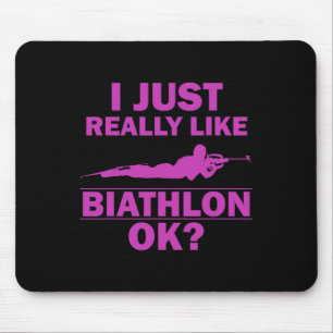 Biathlon Funny Pagnale Lage Biathlete Shows S Mousepad