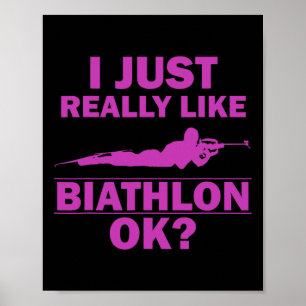 Biathlon Funny Pagnale Lage Biathlete Shows S Poster