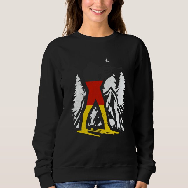 Biathlon Germany winter biathlete skier mountain   Sweatshirt (Vorderseite)