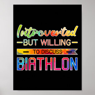 Biathlon Introvertierte Sportskipiste Poster
