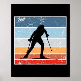 Biathlon Langlauf-Design für Biathlon Poster