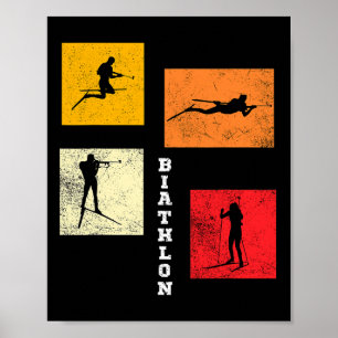Biathlon Langlaufloipe Biathlete Poster