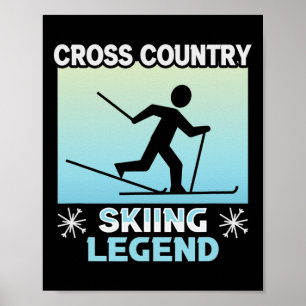 Biathlon Langlaufloipe Legend Cross Country Poster