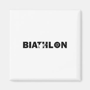 Biathlon Lustiger Biathlet Schieß Ski Ziel Sp Magnet