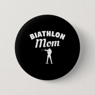 Biathlon Mama Skifahren Button