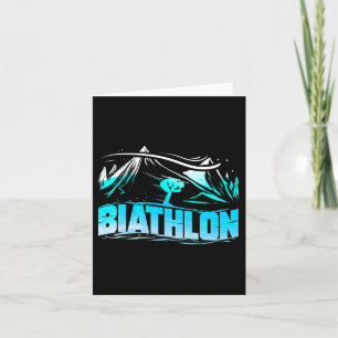 Biathlon Mountains Wintersportgeschenk Karte