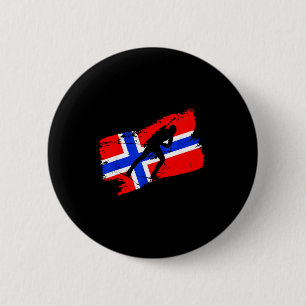 Biathlon Norwegen Flagge norwegischer Skilanglauf Button