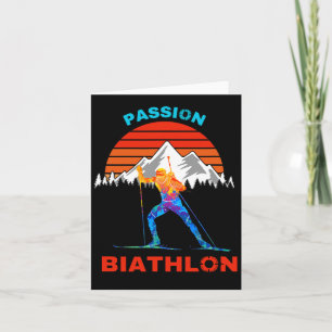 Biathlon Pion Unterstützer Fan Skilanglauf Und Karte