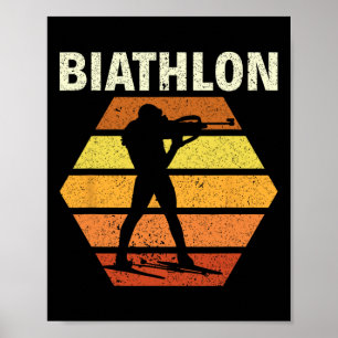 Biathlon Retro Biathlon Skilauf Sport Poster