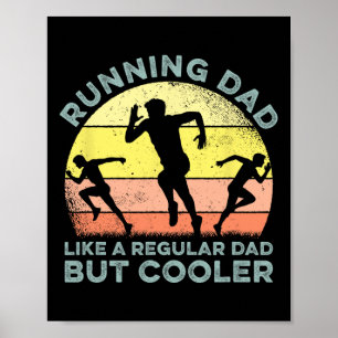 Biathlon Runner Marathon Running Vater Vatertag Poster
