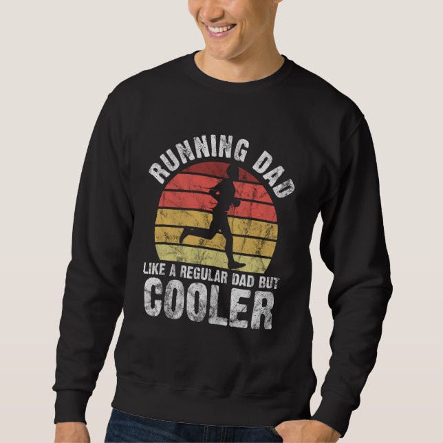 Biathlon Runner Marathon Running Vater Vatertag Sweatshirt (Vorderseite)